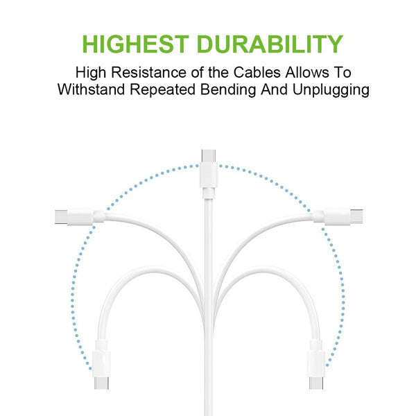 USB Cable, Power Charger Cord Type-C to Type-C 6ft - AWD74