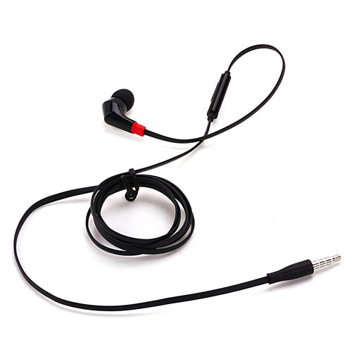 Mono Headset, Single Headphone 3.5mm Wired Earbud Earphone w Mic - AWF47