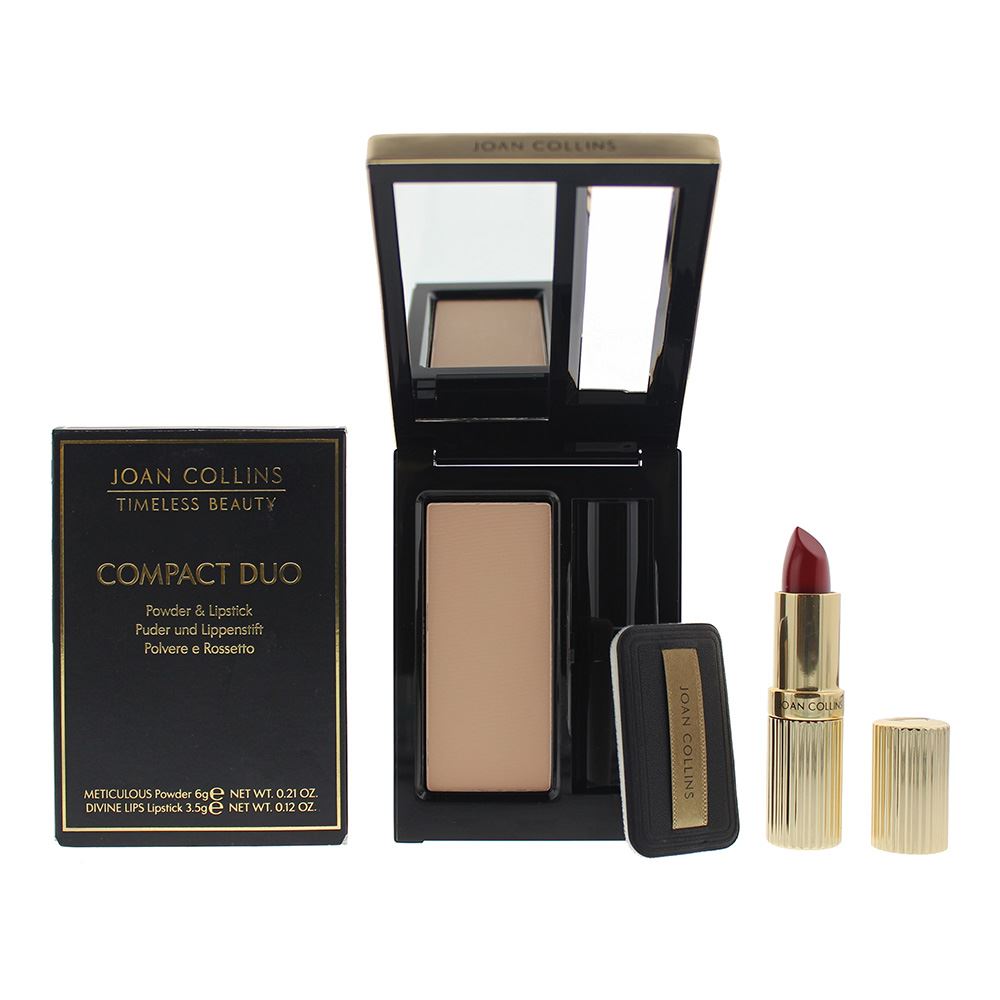 Joan Collins Compact Duo Powder 6G - Alexis Cream Lipstick 3.5G For Women