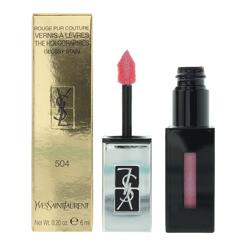 Yves Saint Laurent Vernis A Levres The Holographics 504 Rose Glitch Lip Gloss6ml