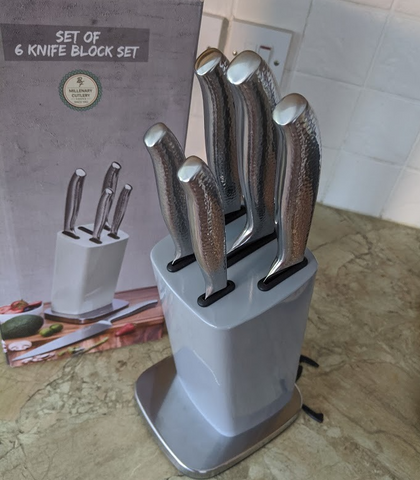 butcher block knife set
