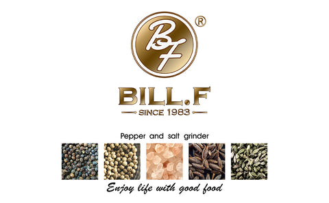 BILL.F Pepper Mill and Salt Mill Grinder, 7 Inch