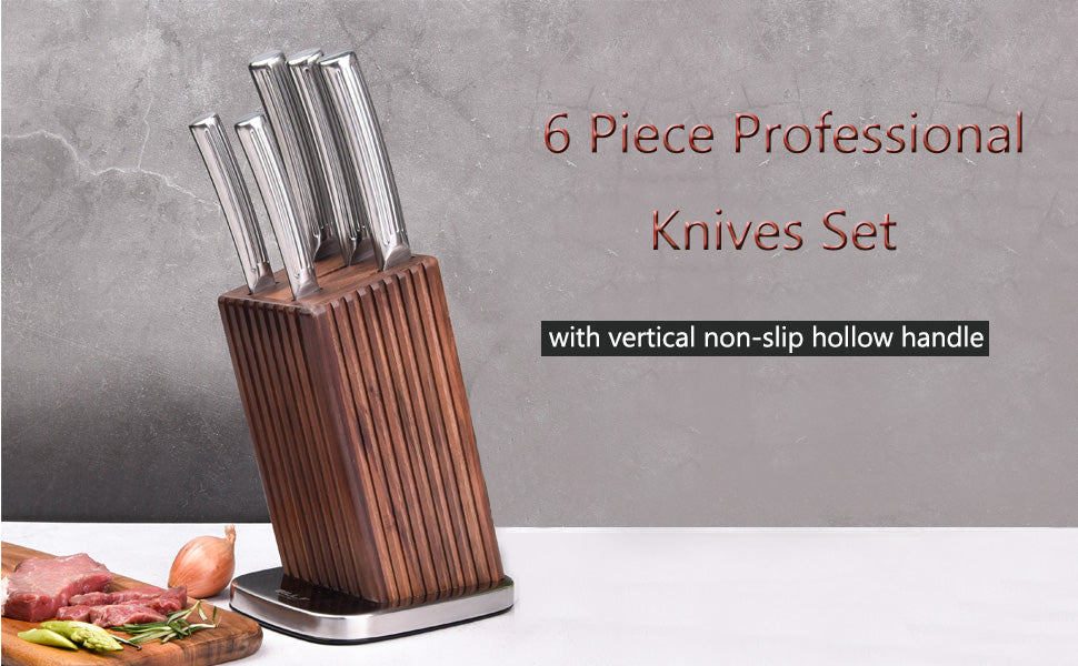 Stainless Steel Cutlery Knife Block Set