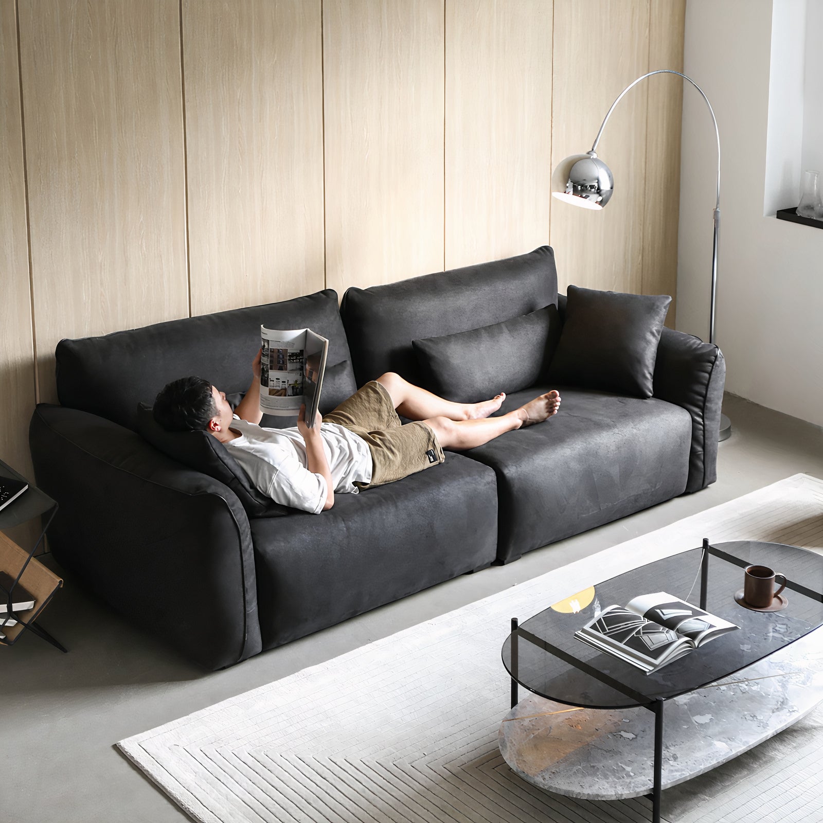Jolt Ltalian Home Row Leather Sofa
