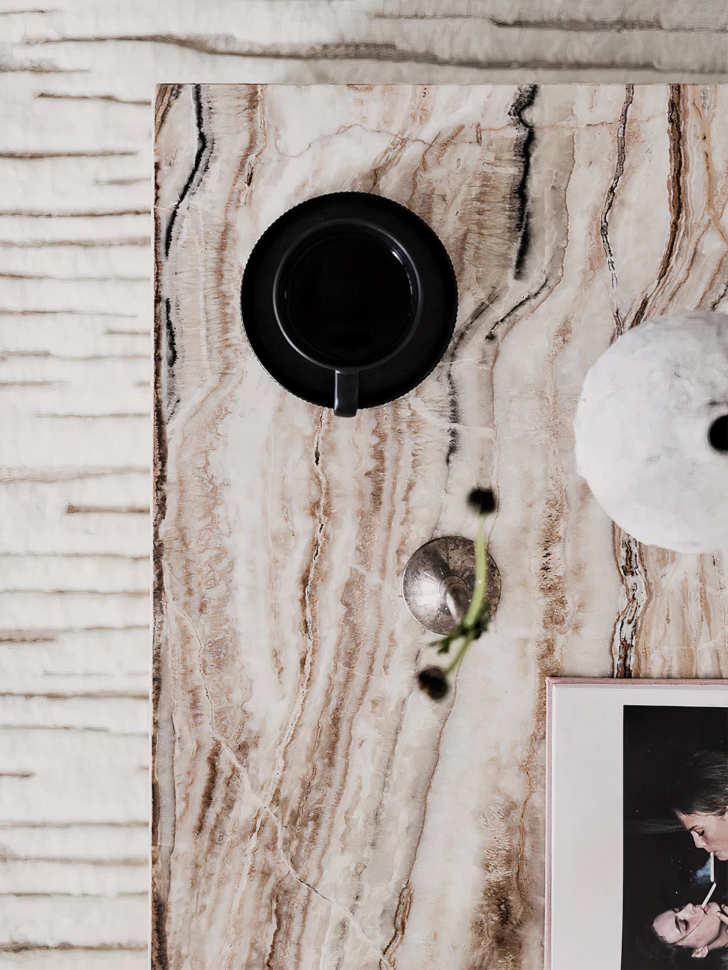 Sand White Marble Coffee Table