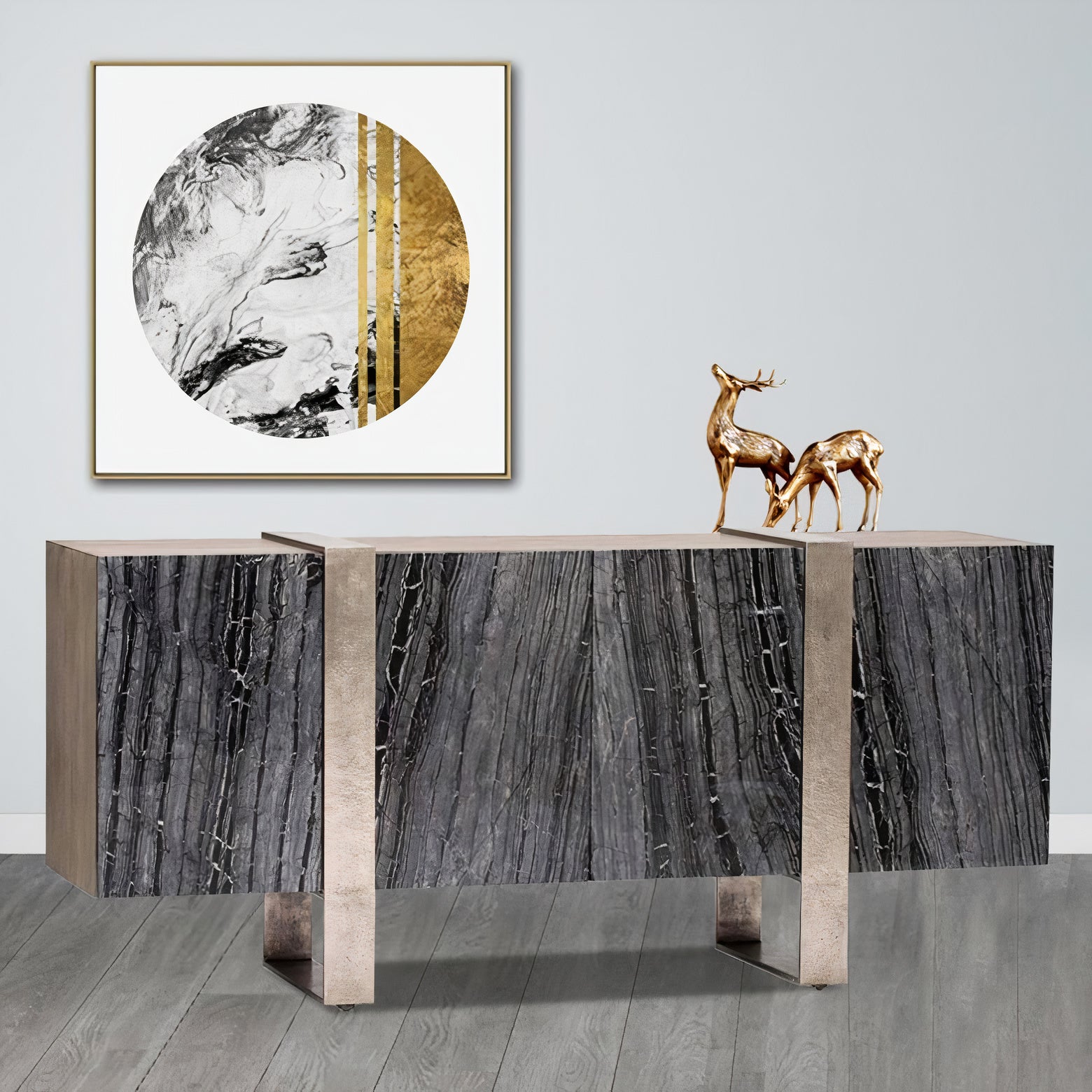 Zoey Silver Console Table