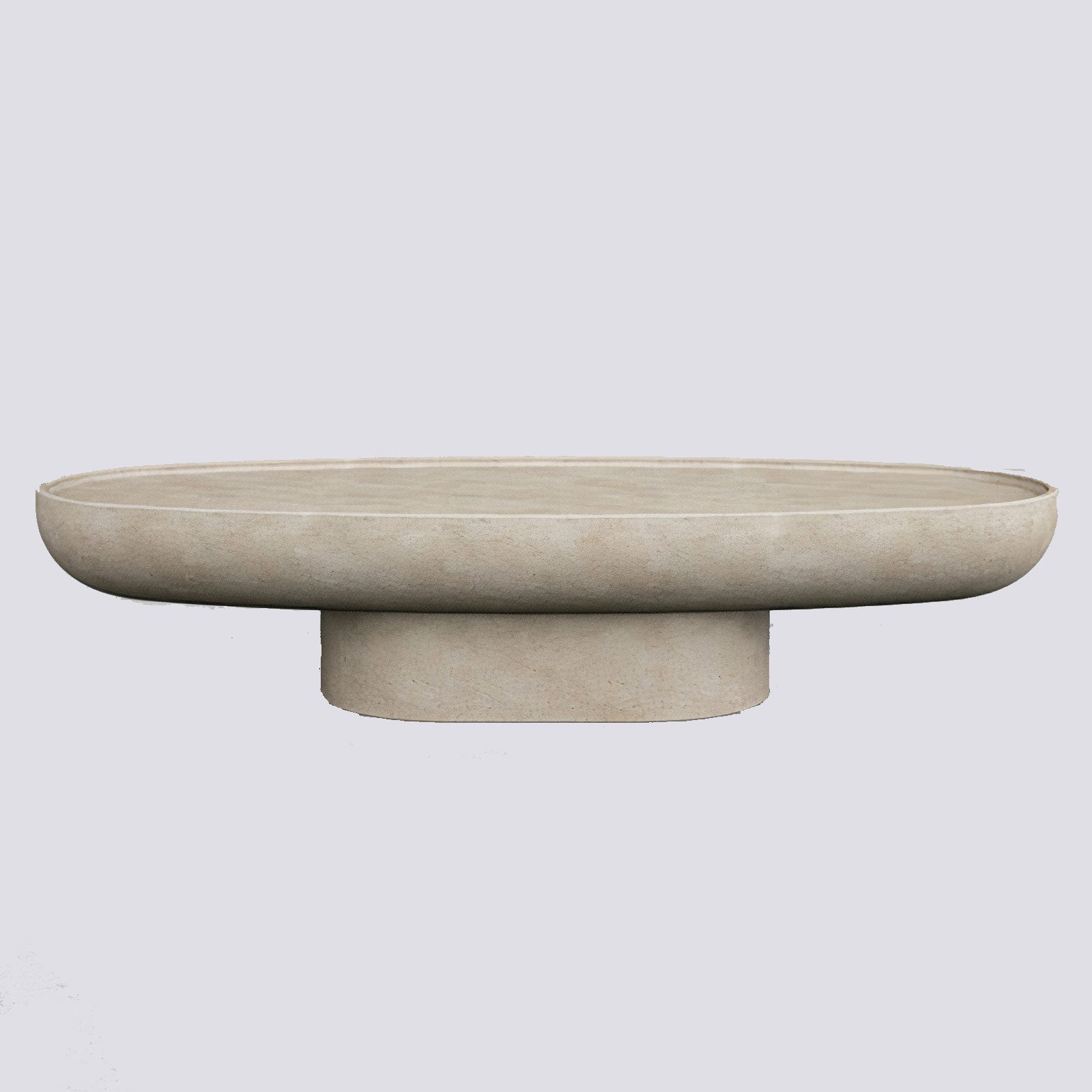 Ovala Limestone Coffee Table