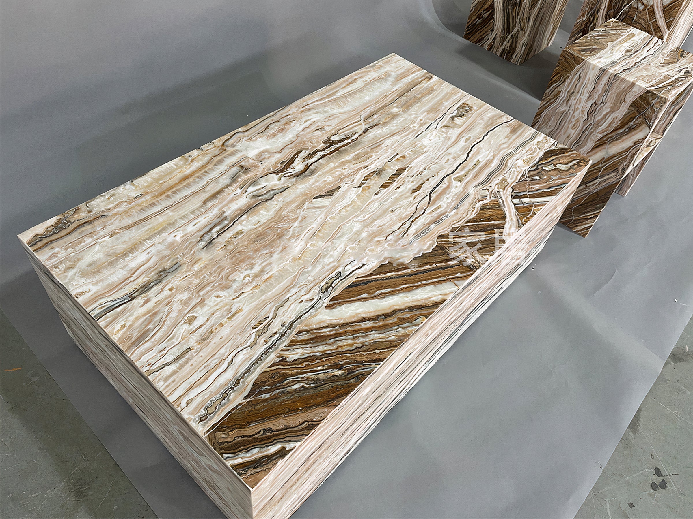 Sand White Marble Coffee Table