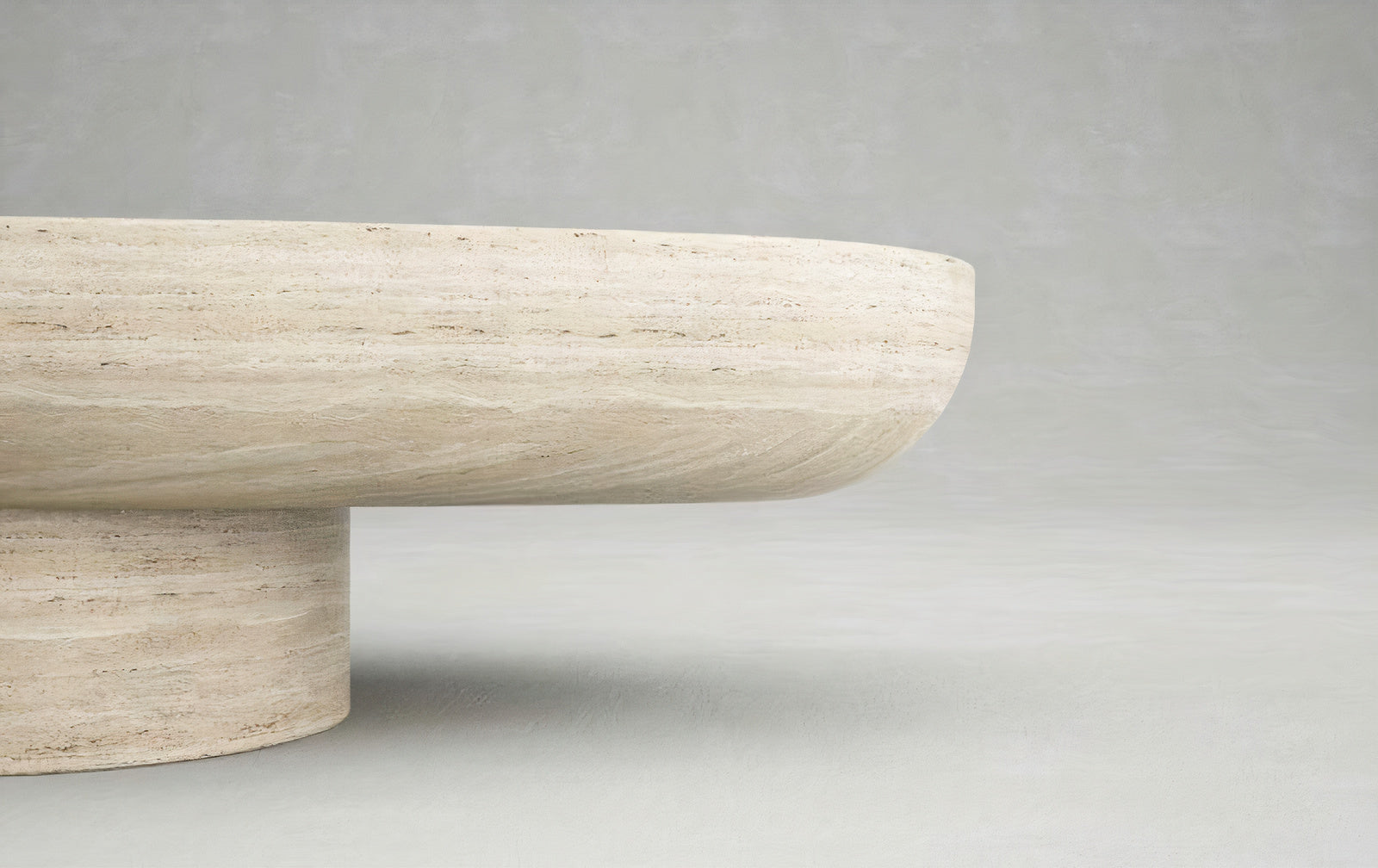 Ovala Limestone Coffee Table