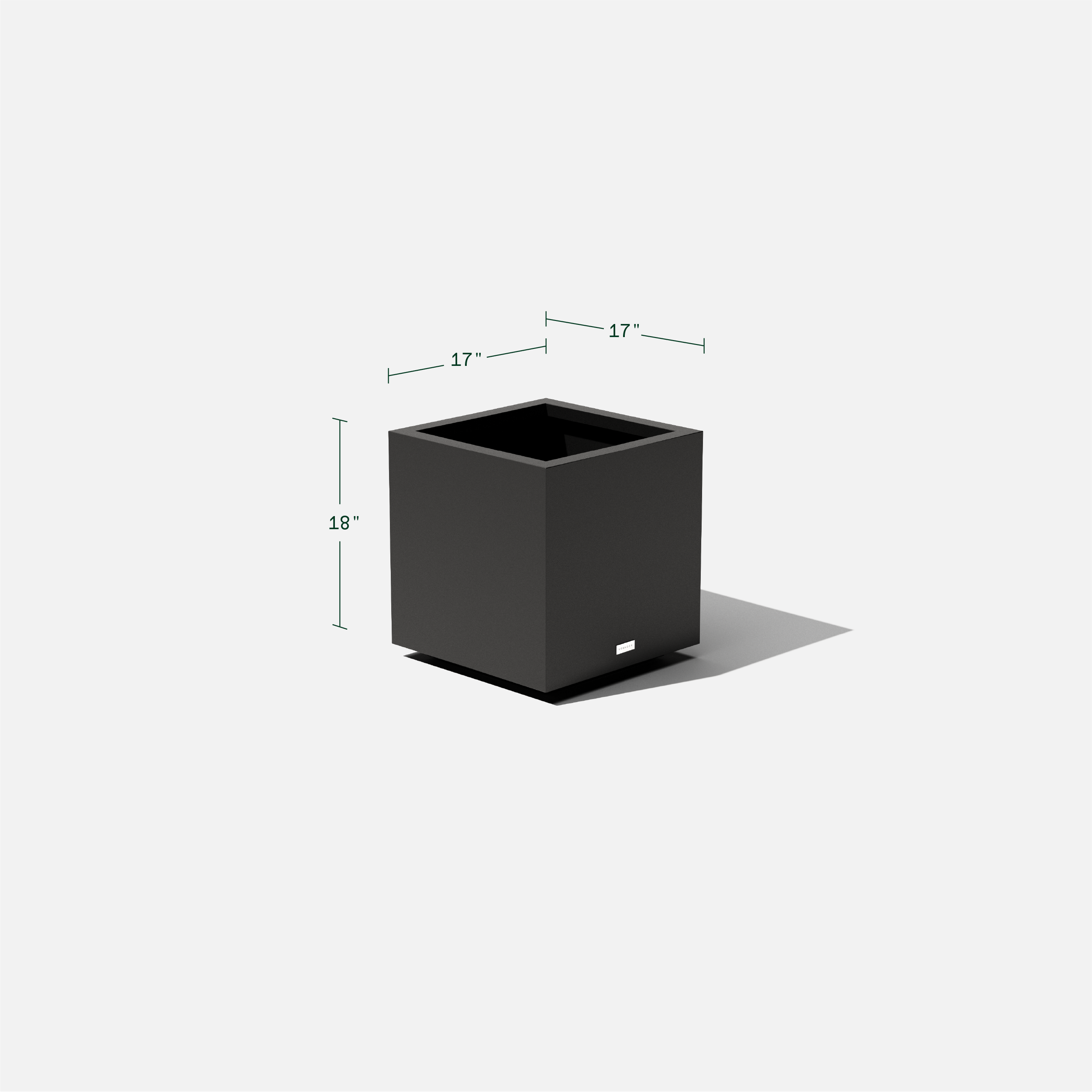 metallic cube planter