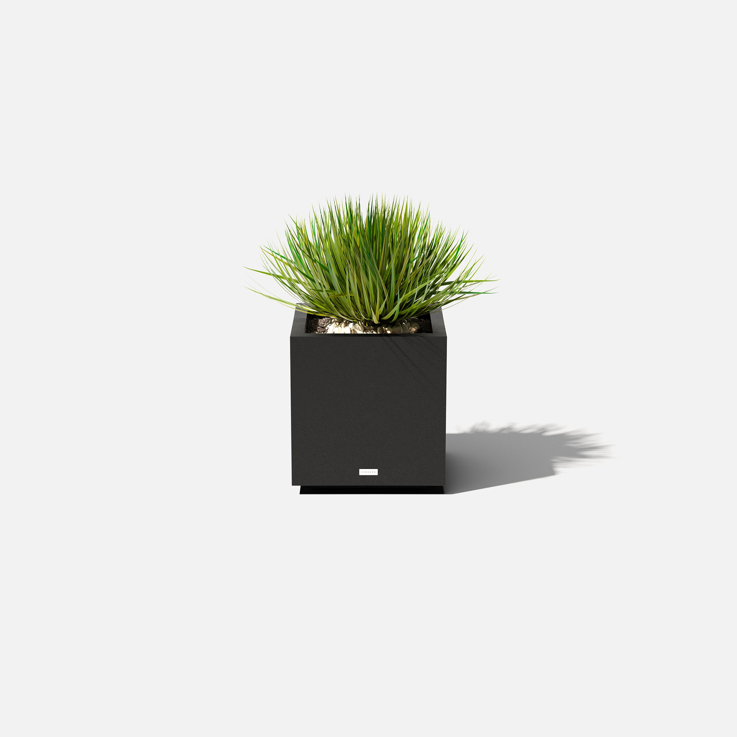 metallic cube planter