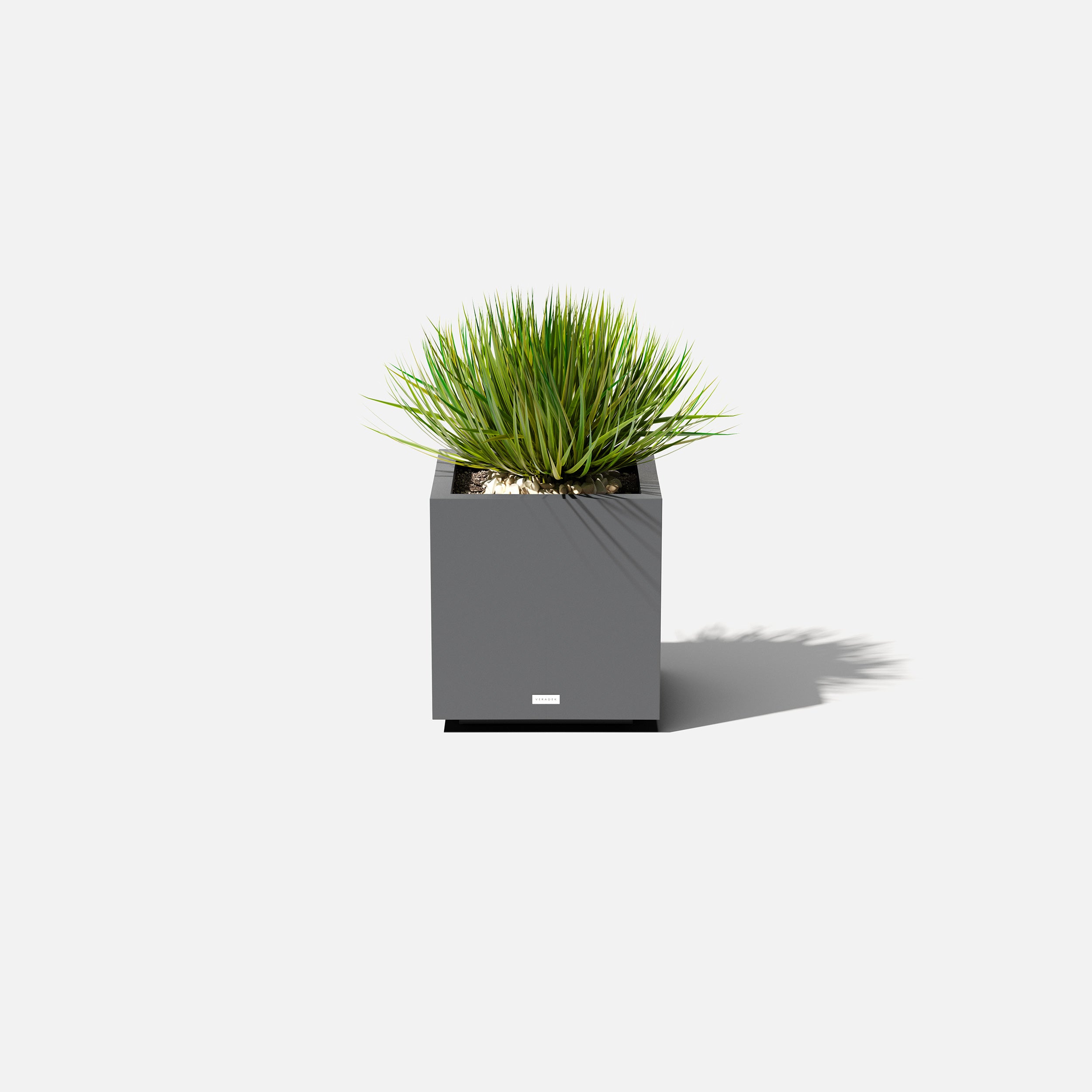 metallic cube planter