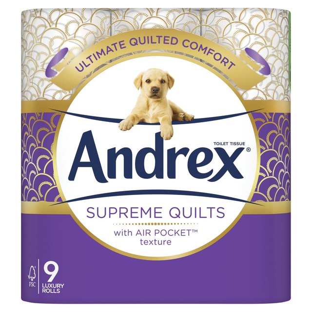 Andrex Supreme Quilts Toilet Roll - 9 Rolls