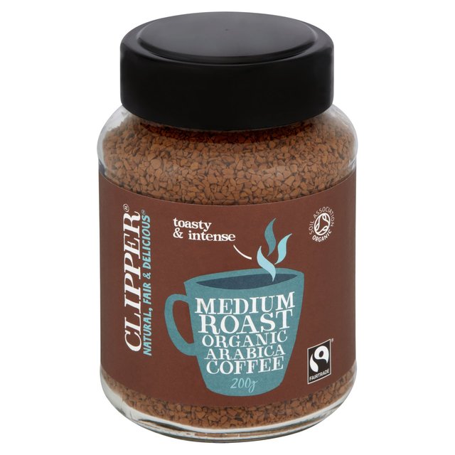 Clipper Fairtrade Organic Instant Medium Roast Arabica Coffee