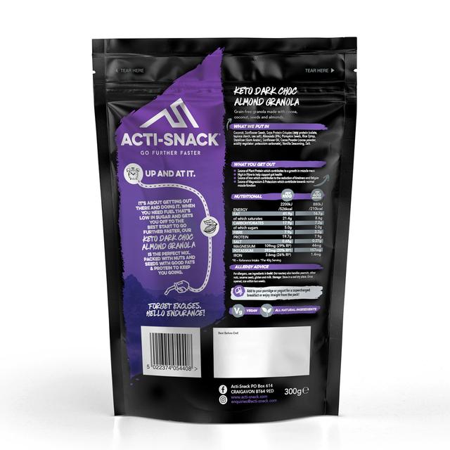 Acti-Snack Keto Dark Choc Almond Granola