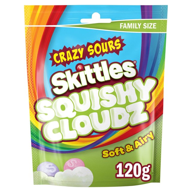 Skittles Squishy Cloudz Crazy Sour Sweets Bag