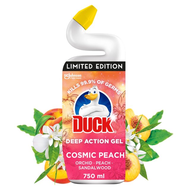 Duck Deep Action Gel Toilet Liquid Cleaner Cosmic Peach