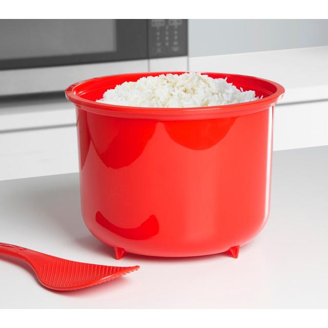 Sistema Plastic Microwave Rice Steamer, Red 2.6L