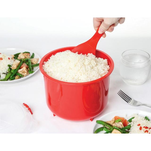Sistema Plastic Microwave Rice Steamer, Red 2.6L