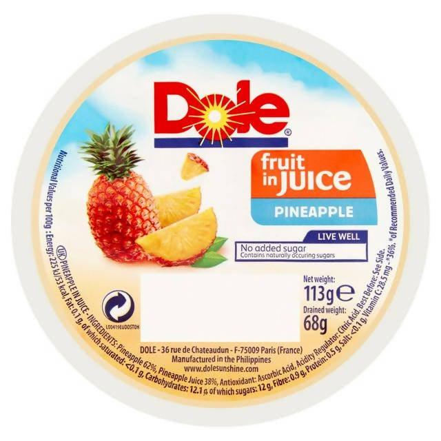 Dole Fruit in Juice Pineapple 113g