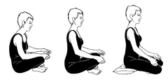 Cross-legged sitting for meditation
