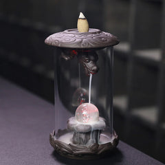 LED Dragon Ceramics Incense Burner
