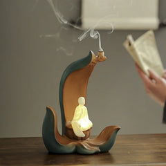 LED Buddha Backflow Incense Burner