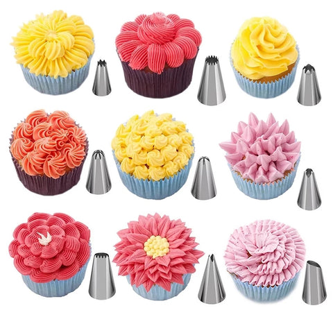 137pcs Cake Decorating Tools Kit Turntable Baking Supplies Tips Bag Nozzles Set 137pcs Cake Decorating Tools Kit Turntable Baking Supplies Tips Bag Nozzles Set