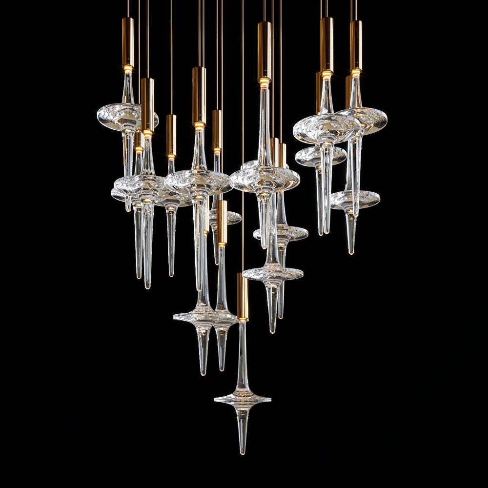Modern Design Hotel Lobby Villa Spa Resorts Restaurant Decoration Pendant Light Custom Project LED Crystal Pendants Chandelier