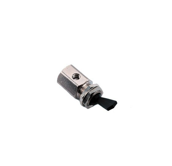 DCI Toggle Valve Hex Body On/Off 2-Way Black, 7010