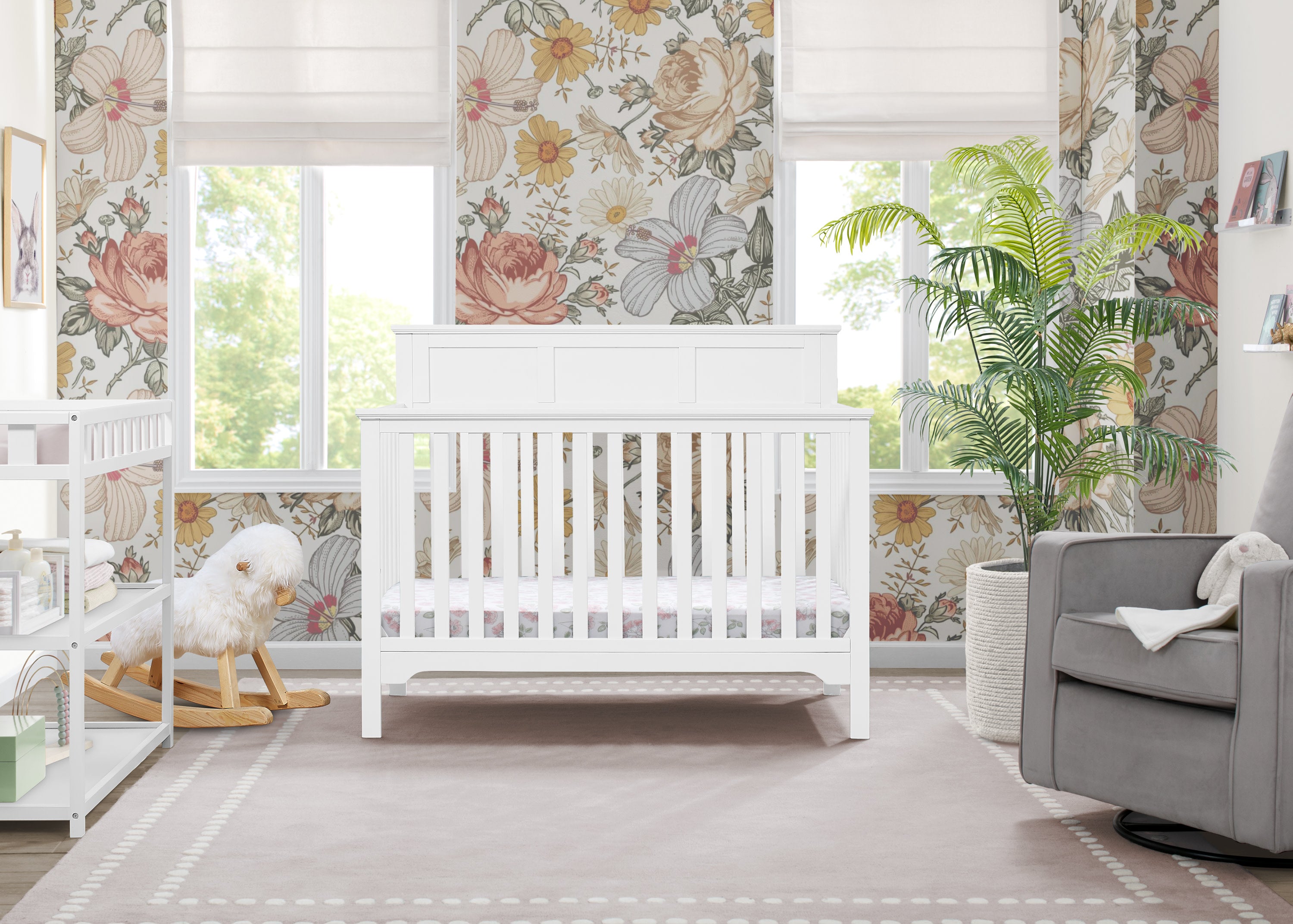 Sweet Beginnings Hart Flat Top 6-in-1 Convertible Crib