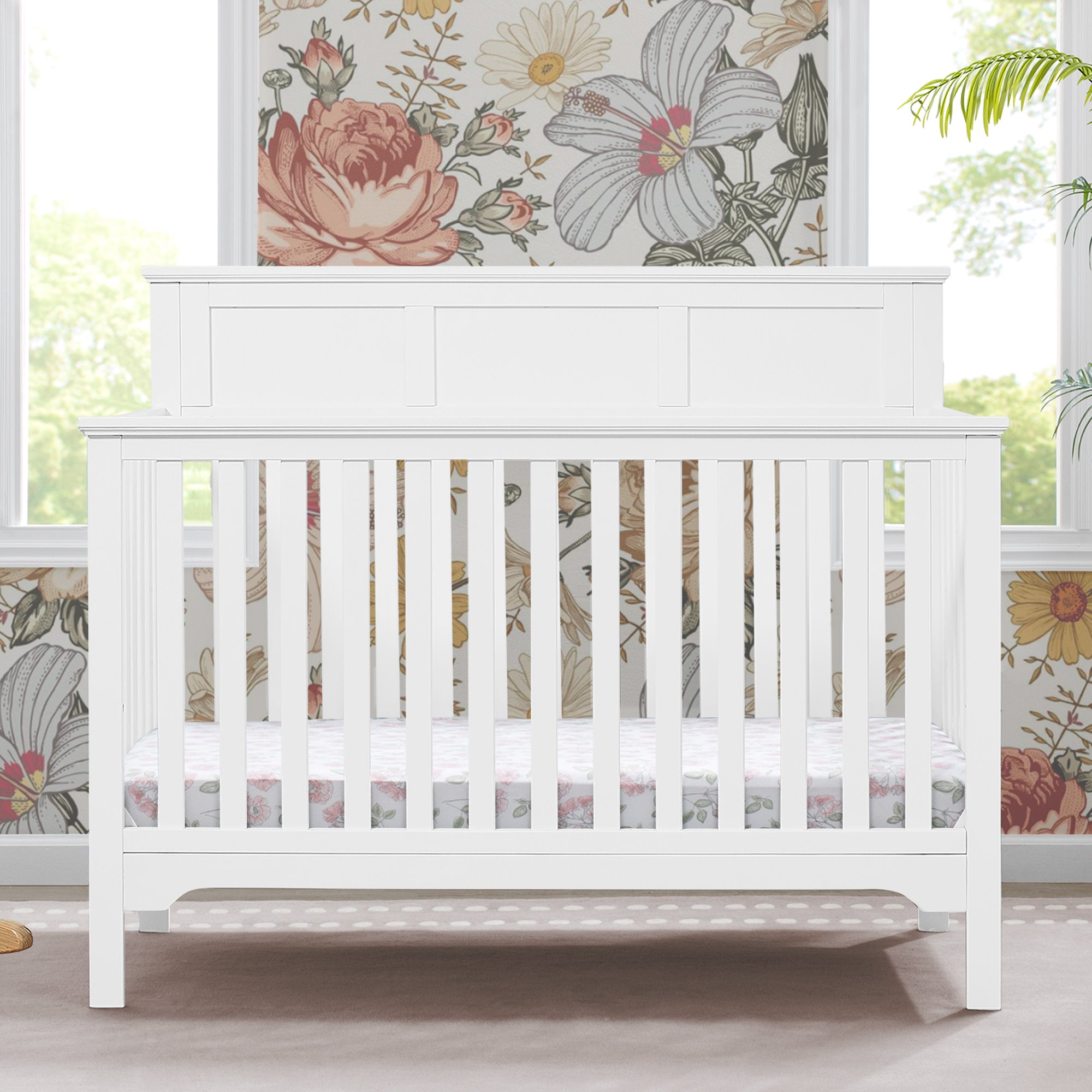 Sweet Beginnings Hart Flat Top 6-in-1 Convertible Crib