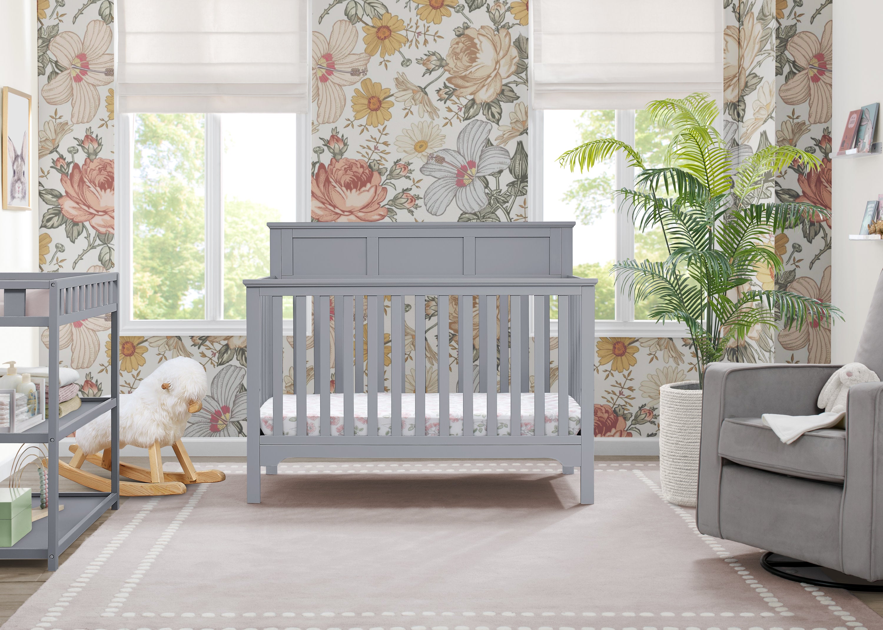 Sweet Beginnings Hart Flat Top 6-in-1 Convertible Crib