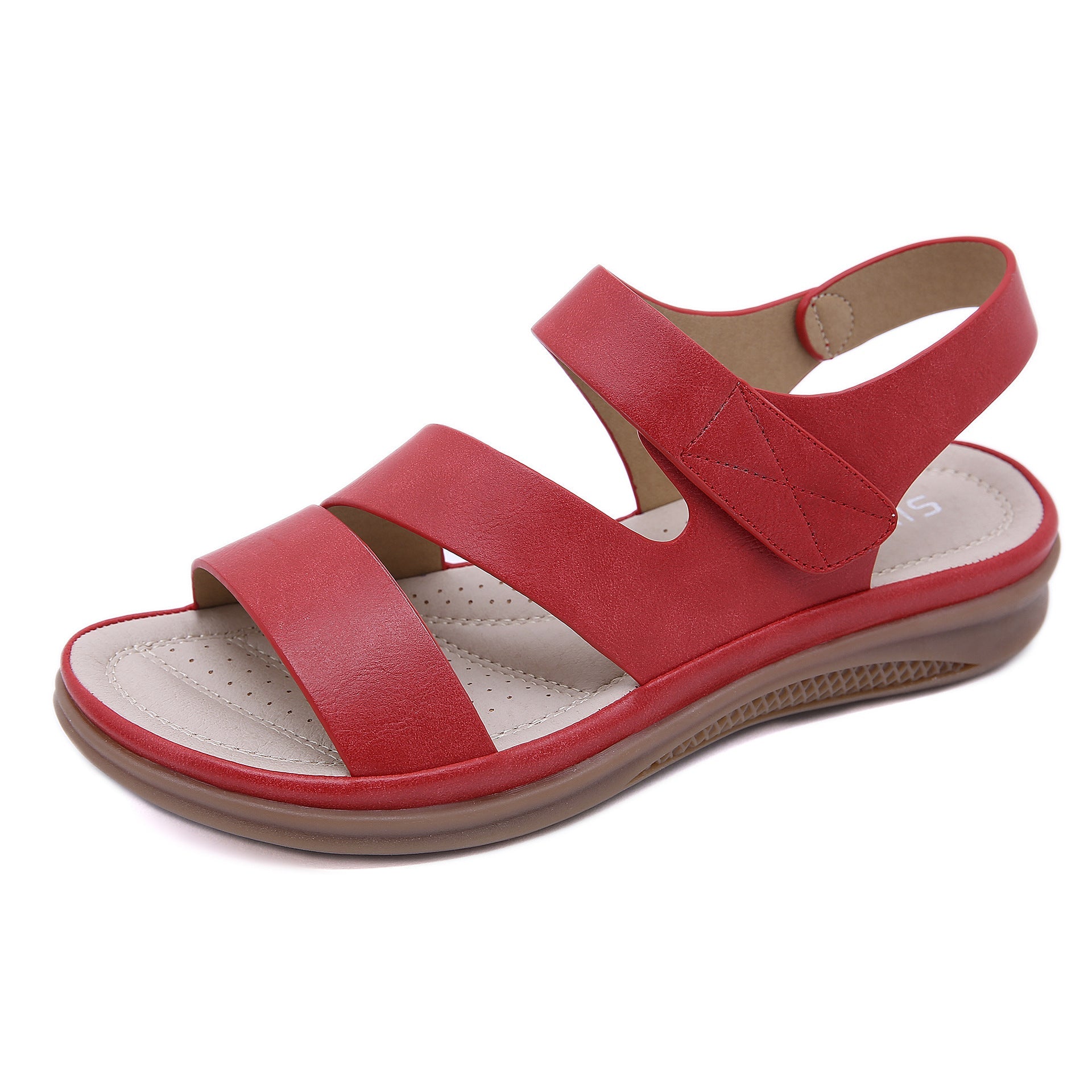 Owlkay  Casual Lightweight  Retro Slope Heel Sandals