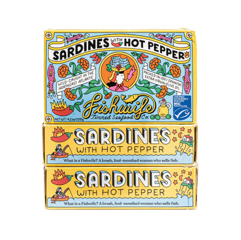 Fishwife Sardines w Hot Pepper