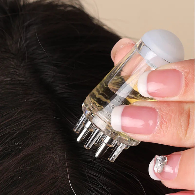 Scalp Applicator 1-6ml Hair Growth Essence Fluid with Massage Ball, Drug Delivery, Smear Liquid Guide Comb