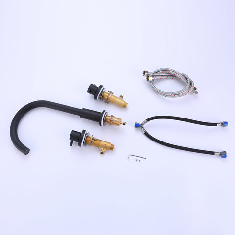 Matte Black Widespread Bathroom Vanity Sink Faucet RB0897 14 Matte Black Widespread Bathroom Vanity Sink Faucet RB0897 -Cheap RBrohant Store RB0897