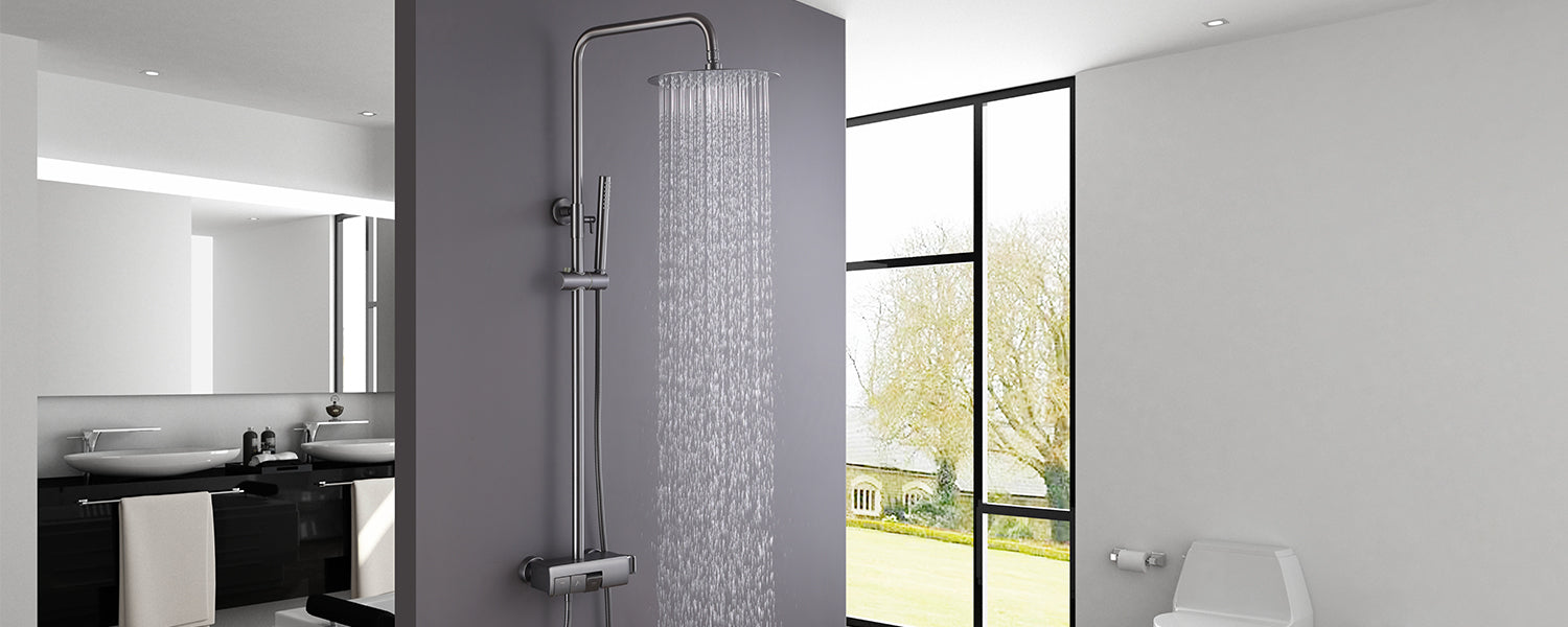 Wall Mount Gray Shower System