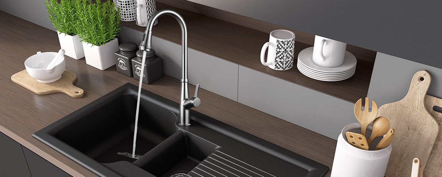 Kitchen Faucet with Pull Down Sprayer Brushed Nickel