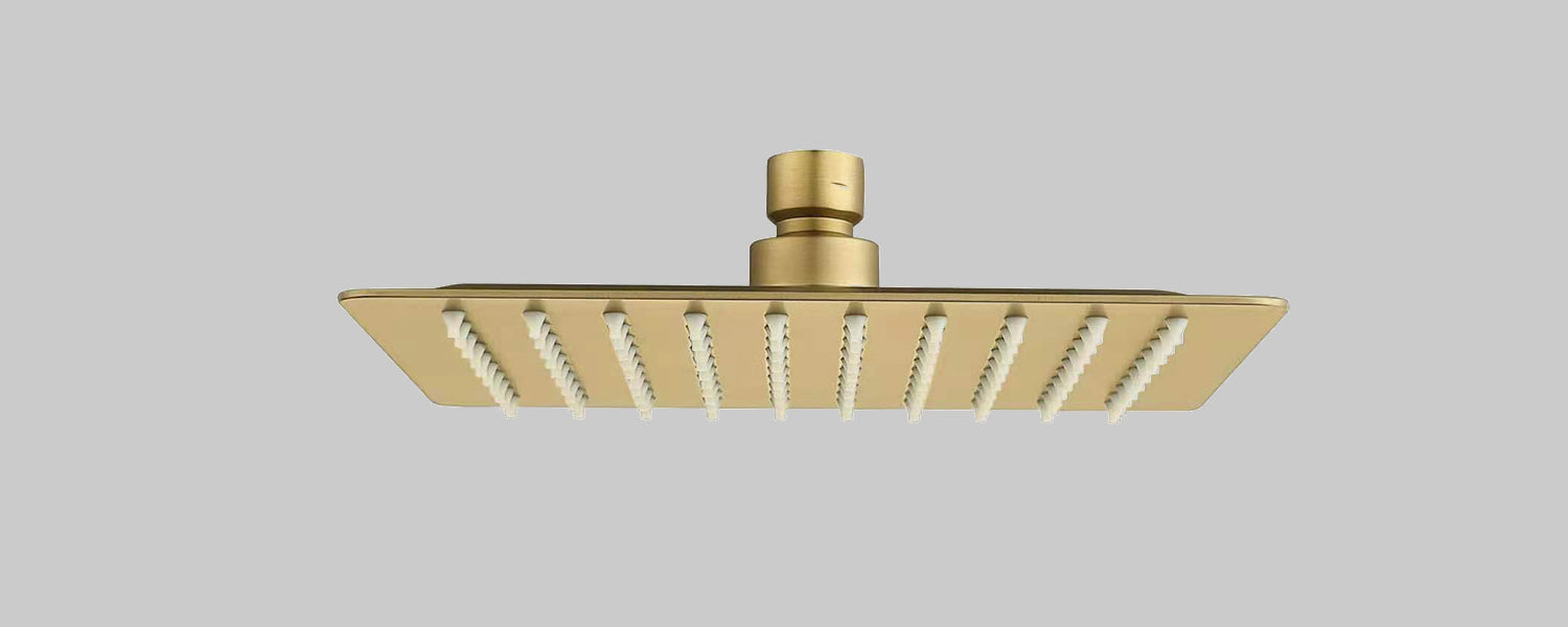 Square Gold Shower Head