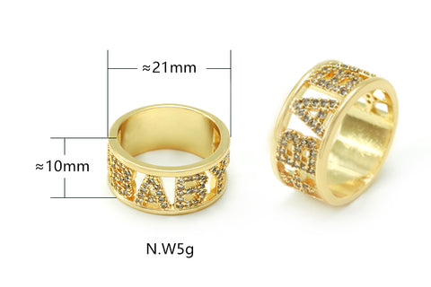 Anel baby cravejado no atacado