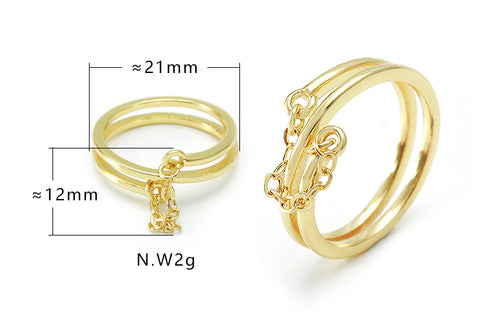 Anel Com Correntinha no atacado