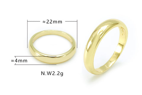 Aliança lisa semijoia no atacado