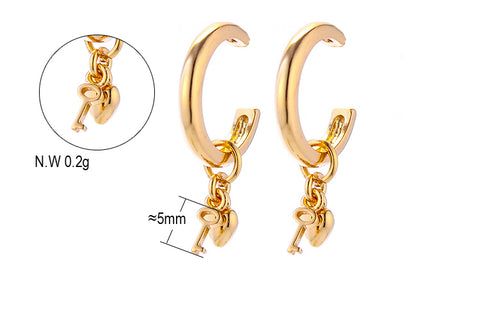 Berloque coração com chave no atacado