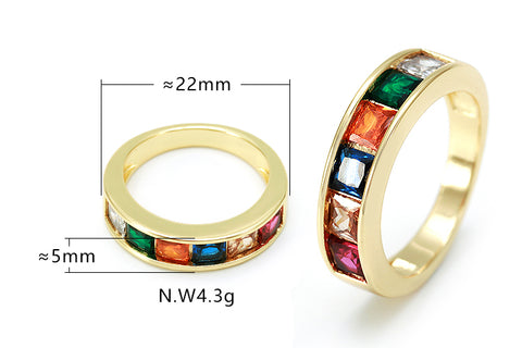 Anel vitral clássico colorido no atacado