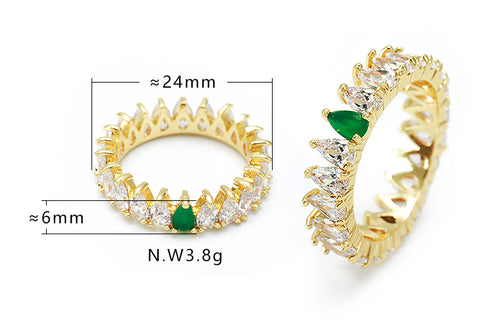 Aparador de aliança com vidro lapidado de gotas no atacado