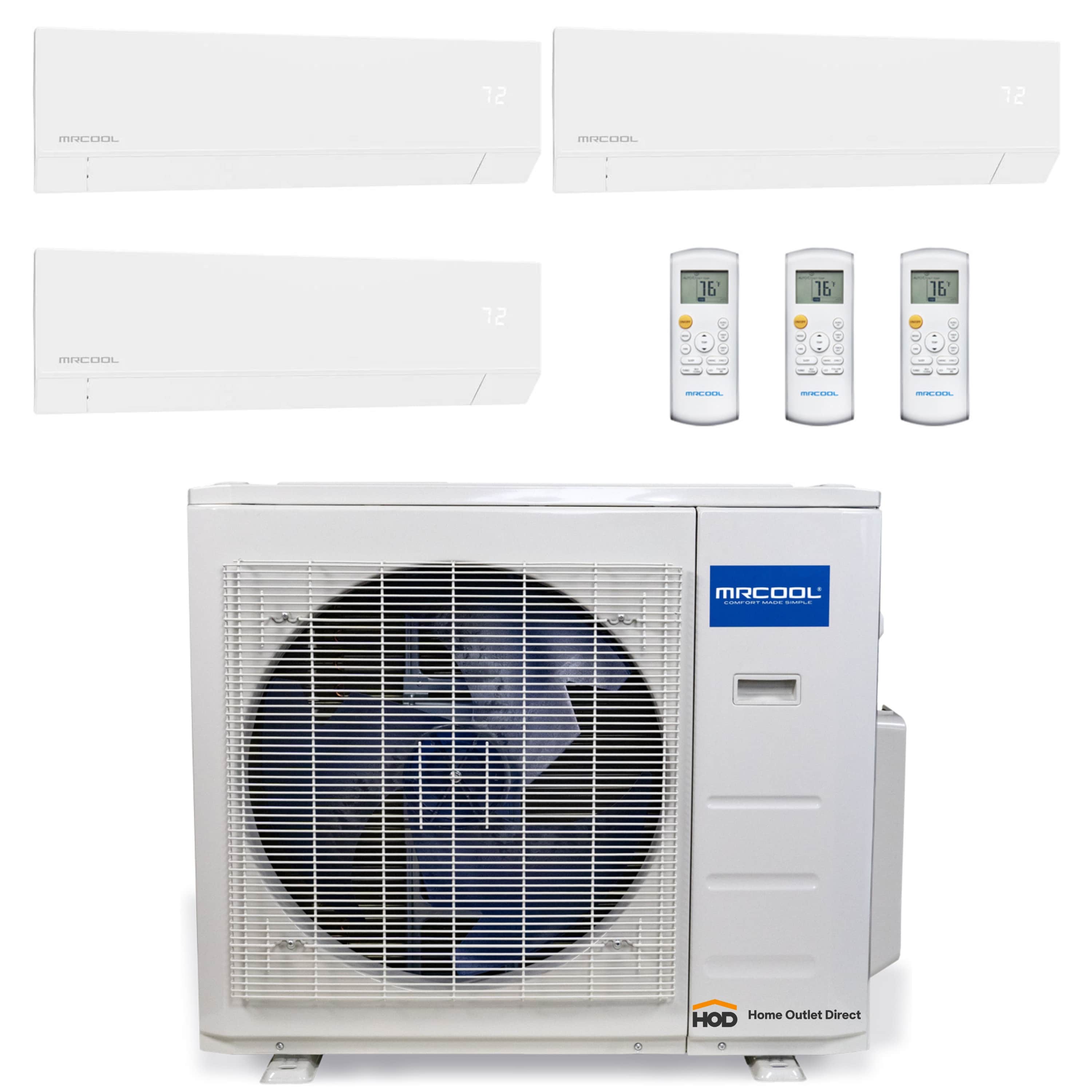 MRCOOL Olympus Mini Split - 3-Zone 36,000 BTU Ductless Air Conditioner and Heat Pump with 12K + 12K + 12K Wall Mount Air Handlers