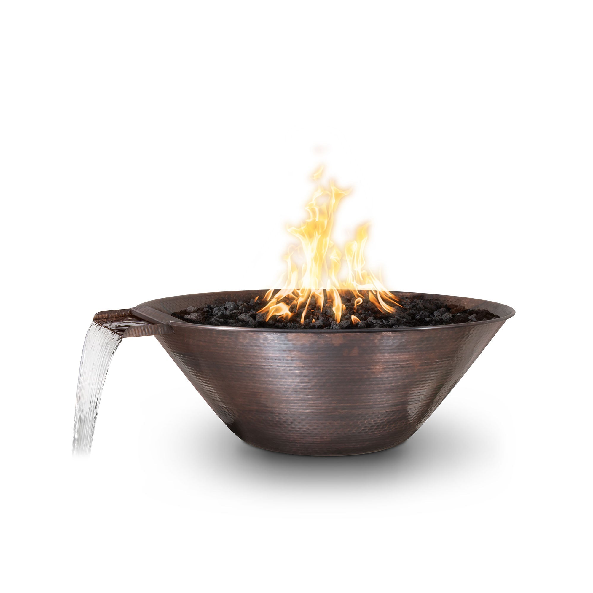 Remi Hammered Copper Fire & Water Bowl