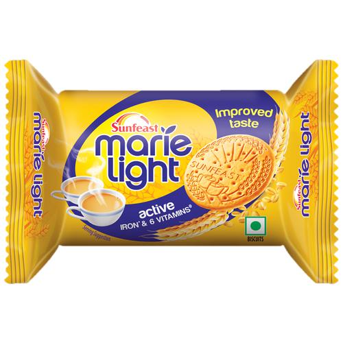 Sunfeast Marie Light Active Biscuits - With Iron & 6 Vitamins, Tea Time Partner, 75 g Pouch