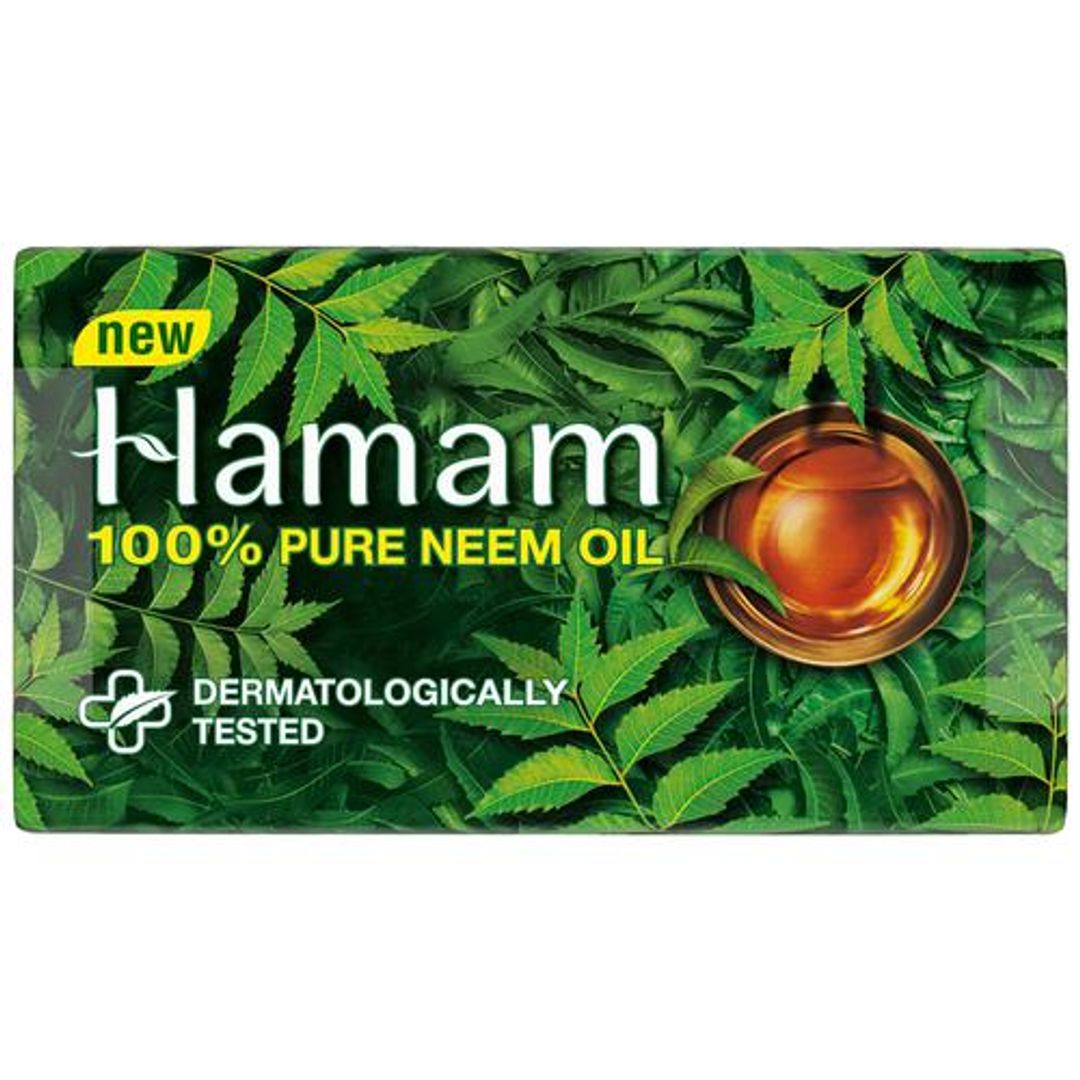 Hamam Pure Neem Oil Soap Bar, 100 g